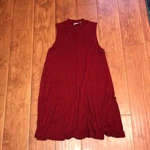 red loose dress